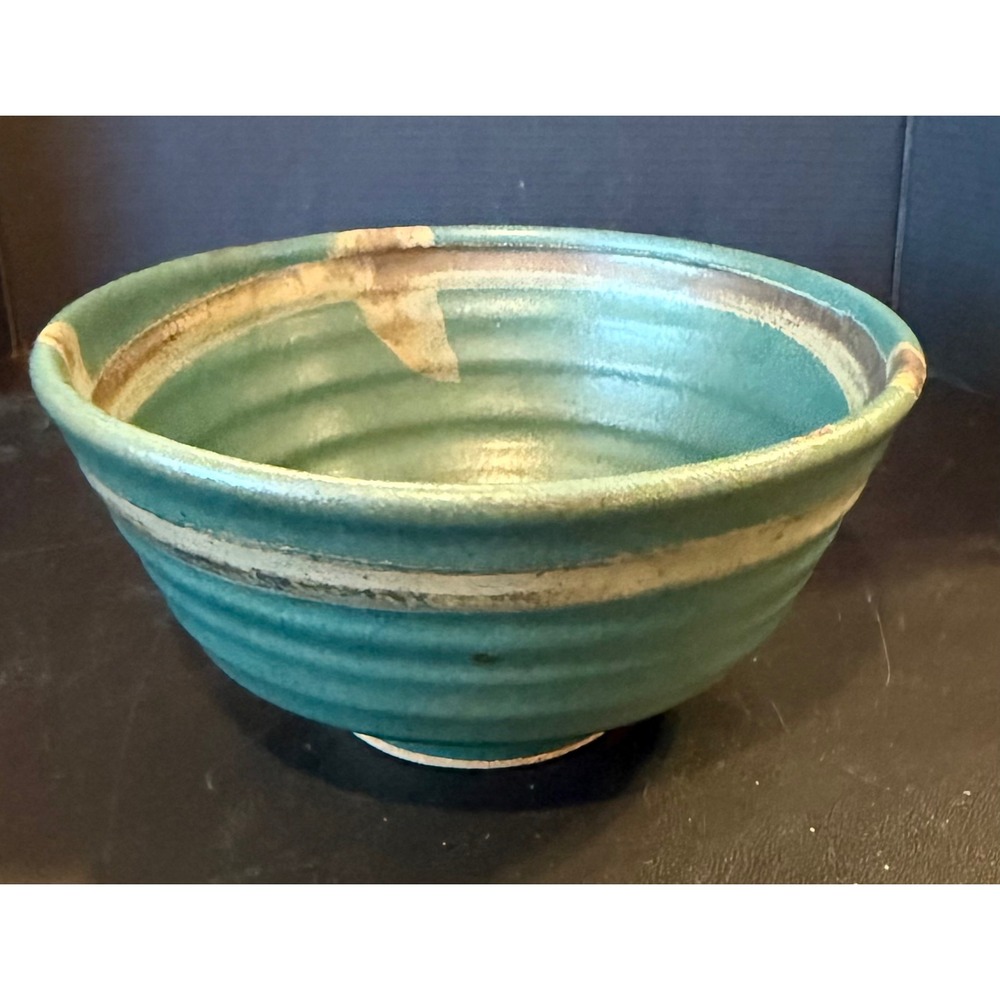 Handcrafted Teal Ceramic Mixing Bowl - Teal